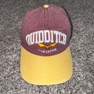 Harry Potter Gryffindor Team Captain Quidditch Hat Cap Embroidered Red Gold Dad